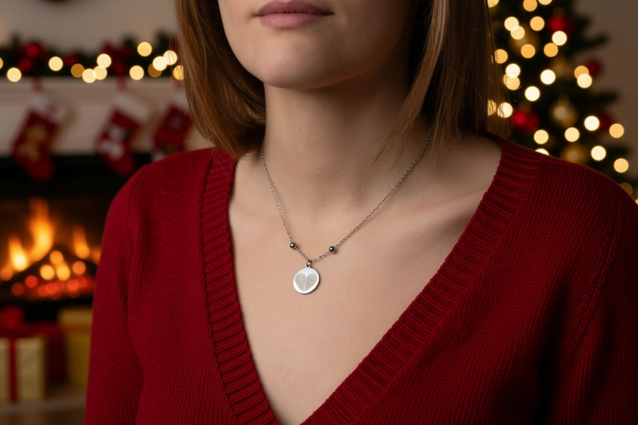 Fingerabdruck Halskette – Persönliche Erinnerung Gravur