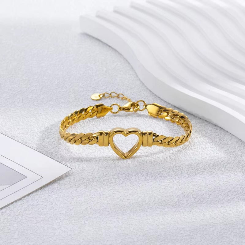 Aufrichtiges Herz Gold Armband