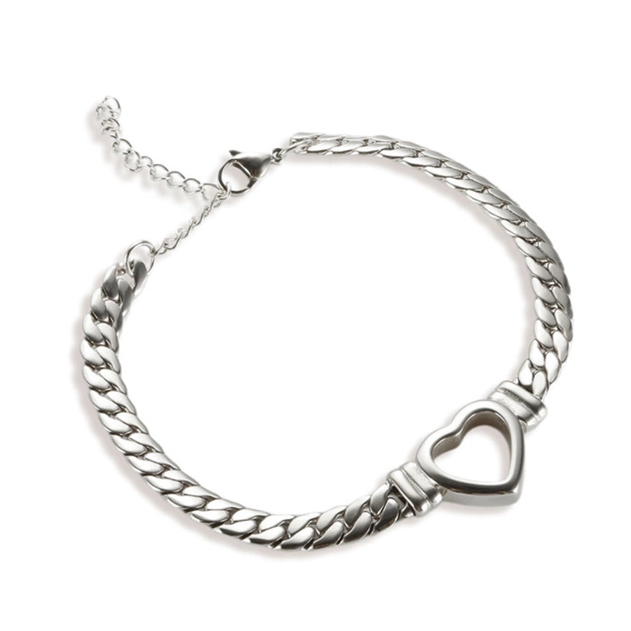 Aufrichtiges Herz Silber Armband